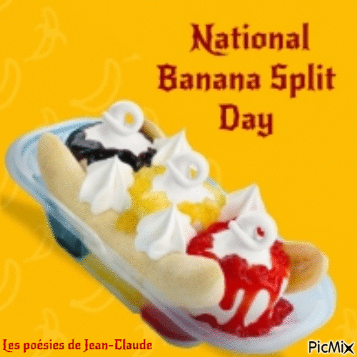 Banana Split - GIF animé gratuit
