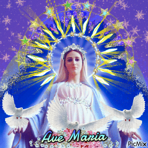 Ave Maria Regina della pace - Бесплатный анимированный гифка