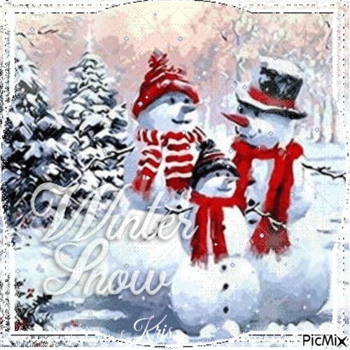 Bonhomme de neige - GIF animado gratis