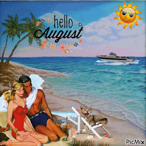 Welcome August - Gratis animerad GIF