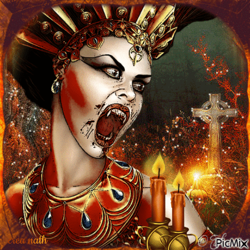 Femme vampire gothique / concours - Ingyenes animált GIF