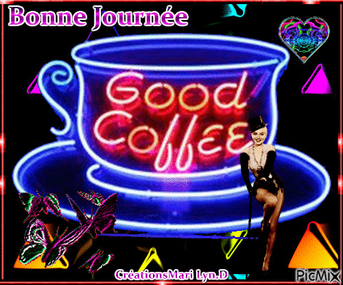 GOOD COFFEE NEON/MARILYN - Бесплатный анимированный гифка