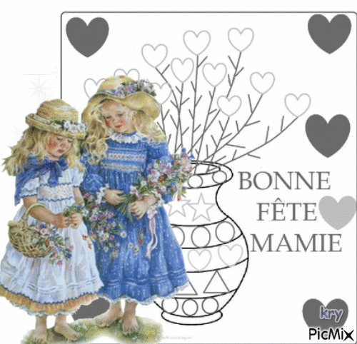 bonne fête mamie - Bezmaksas animēts GIF