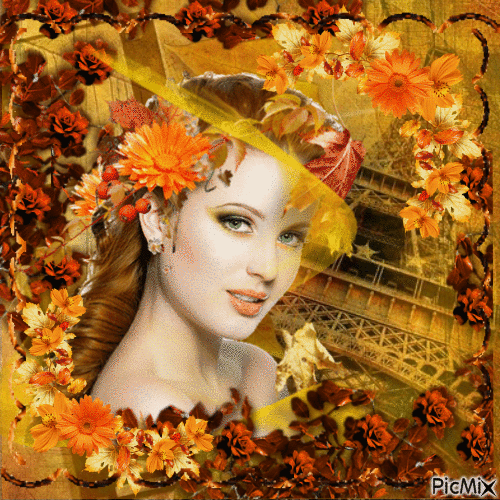 Осенний портрет - Ingyenes animált GIF