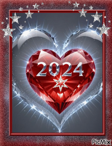 coeur de verre 2024 - GIF animado grátis