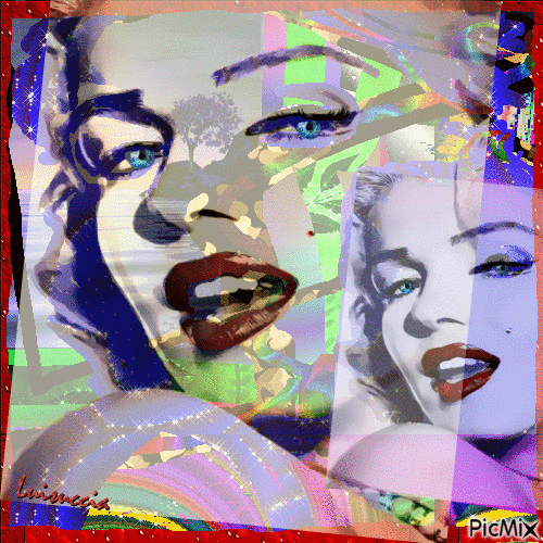 Marilyn Monroe pop art - Бесплатный анимированный гифка
