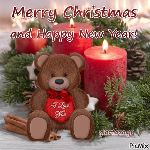 Merry Christmas and Happy New Year - PNG gratuit
