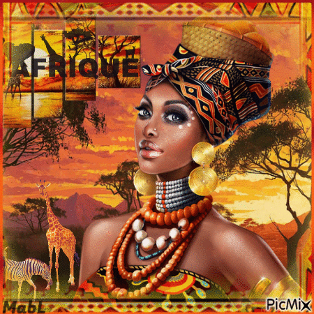 Beauté Africaine - GIF animé gratuit