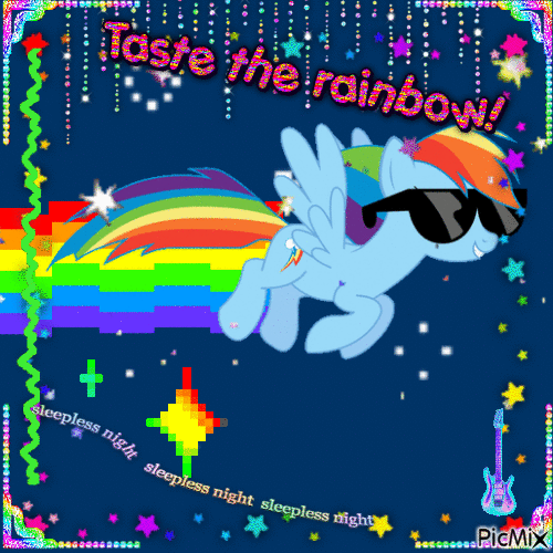my little pony rainbow dash nyan cat - Ingyenes animált GIF