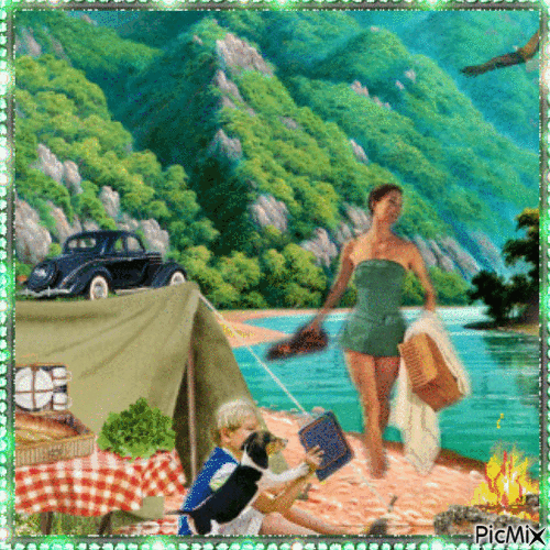 Camping - Bezmaksas animēts GIF