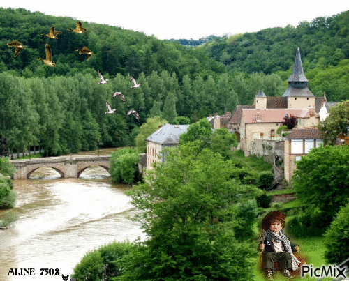 village de Creuse - Безплатен анимиран GIF