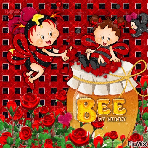 Love Bees - GIF animasi gratis