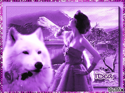 Belle et le loup - Ilmainen animoitu GIF