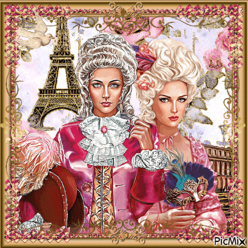 Rococo Couple - Animovaný GIF zadarmo