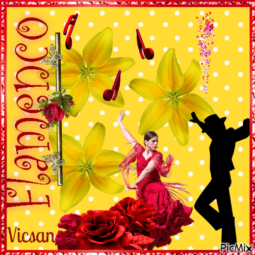 Bailarines de flamenco - Gratis animeret GIF