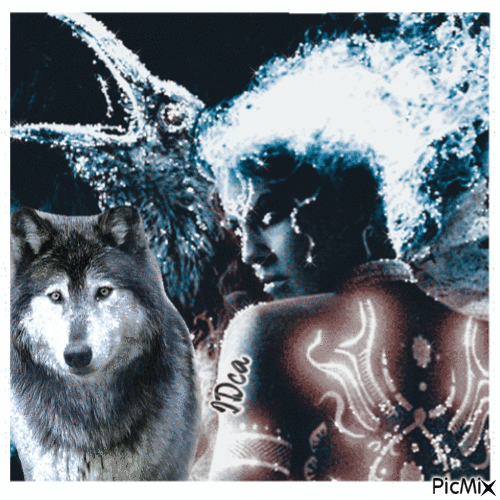 Loup mystique - Gratis geanimeerde GIF