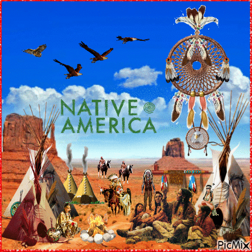 Accampamento di Native  d ' America - GIF animado grátis