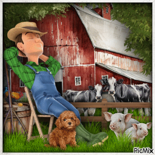 Tired Farmer-RM-02-15-24 - 無料のアニメーション GIF