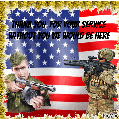 THANK YOU FOR YOUR SERVICE - Gratis geanimeerde GIF
