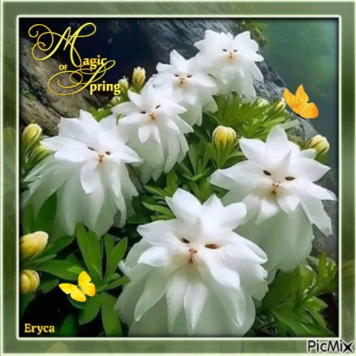 Fleurs de chat - nemokama png