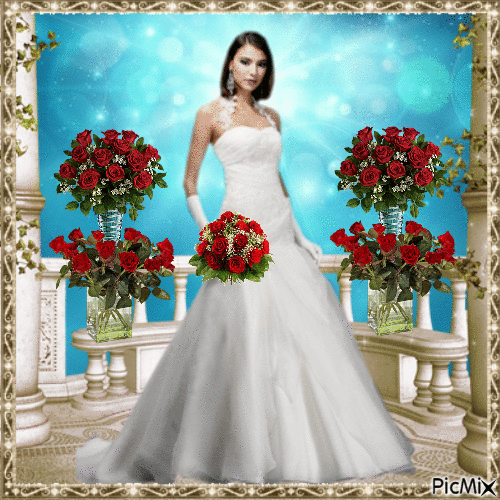 Portrait de mariée - GIF animasi gratis