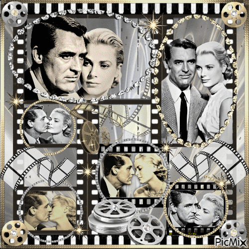 Grace Kelly & Cary Grant - Gratis animeret GIF