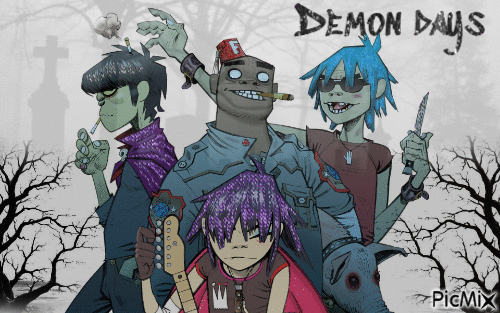 Gorillaz - Demon Days - Gratis animerad GIF