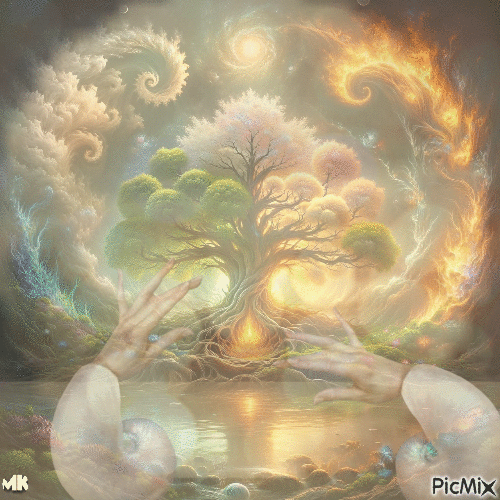Fantasía del árbol de la vida - Ingyenes animált GIF