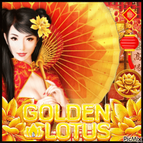 Golden Lotus - GIF animado grátis