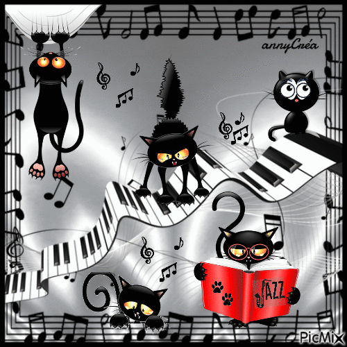 Ca "Jazz" pour les chats - GIF animé gratuit