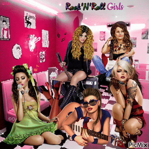 Rock Roll Girls - Δωρεάν κινούμενο GIF
