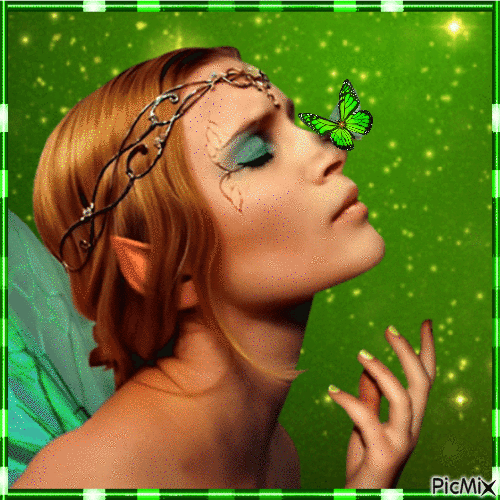 Green Fairy - Animovaný GIF zadarmo