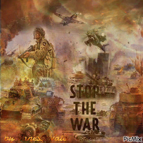 STOP THE WAR! - Nemokamas animacinis gif