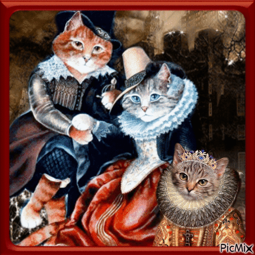 Famille des chats...concours - 免费动画 GIF