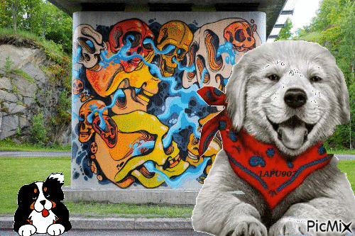 dog art - Nemokamas animacinis gif