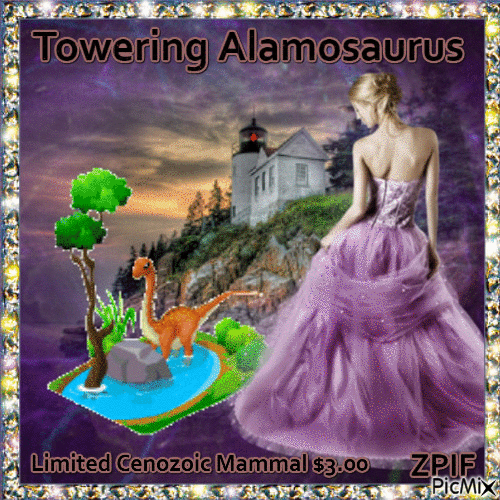 Towering Alamosaurus 3.00 TREE - Free animated GIF