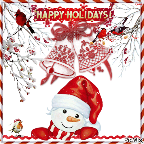 Merry Christmas. Happy Holidays - Darmowy animowany GIF