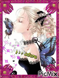 Princesse papillon - Бесплатный анимированный гифка