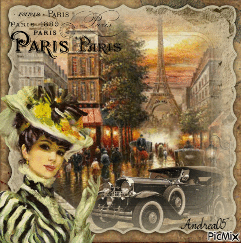 "PARIS" - VINTAGE... - Gratis animeret GIF
