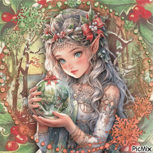 Winter fairy - Бесплатный анимированный гифка