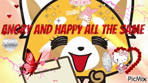Cute happy retsuko - Nemokamas animacinis gif