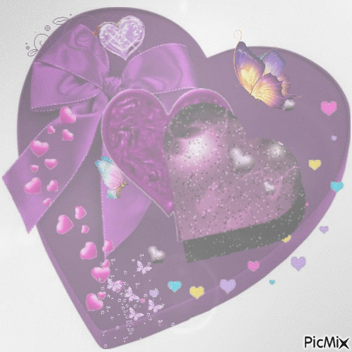coeur violet - GIF animasi gratis