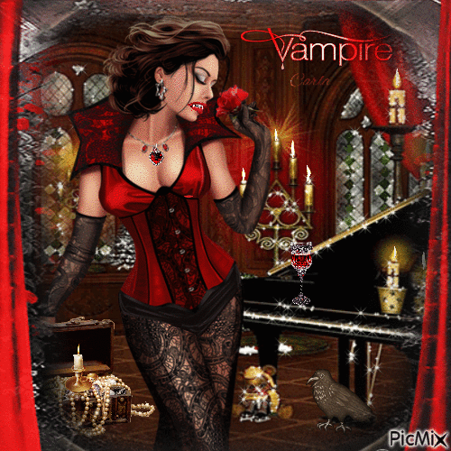 Vampire sexy - GIF animé gratuit
