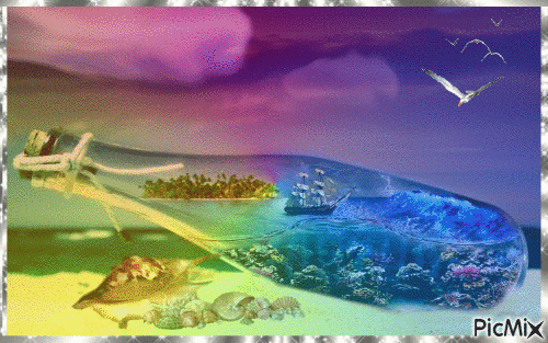 mare e arcobaleni - Gratis geanimeerde GIF