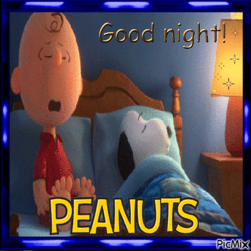 Peanuts Good Night Charlie Brown - Free animated GIF - PicMix