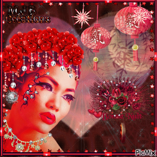 ..Chinoise Glamour ..M J B Créations - 免费动画 GIF