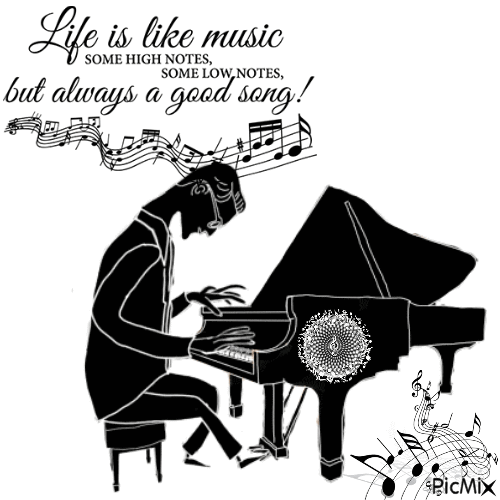 Life Is like Music - Bezmaksas animēts GIF