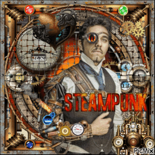 Steampunk Man - GIF animado gratis
