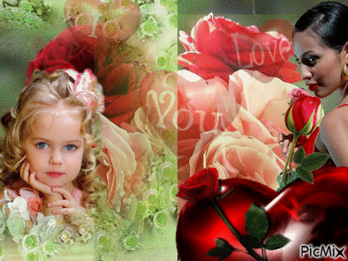 Rose Girl ♥ - Ingyenes animált GIF