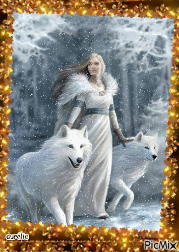 Loup blanc - Gratis geanimeerde GIF